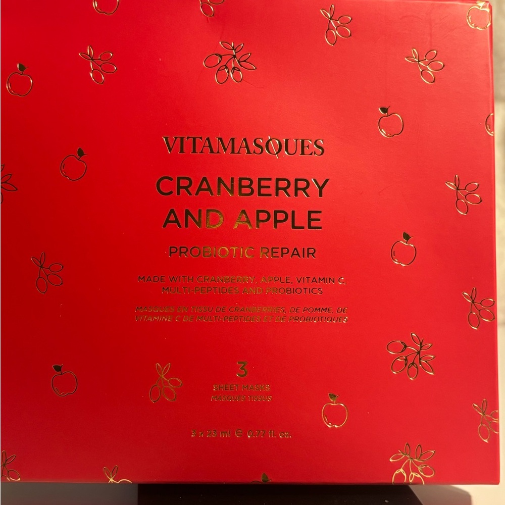 VITAMASQUES Cranberry and Apple Skincare Mask - 3 Sheets